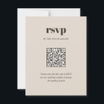 Cartão RSVP Código QR de casamento da Modern Brown Trendy Mix<br><div class="desc">A moderna carta RSVP de Código QR de Combinação de Combinação de Casamentos de Maravilha Marrom moderna apresenta emparelhamento de tipos modernos em cores ousadas e modernas.</div>