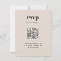 Código QR de casamento da Modern Brown Trendy Mix