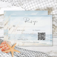 Código QR de Casamento de Praia de Costura de Cost