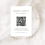 Cartão RSVP Código QR de Casamento de Texto Elegante Verde Bra<br><div class="desc">Este cartão de resposta de casamento com código QR minimalista e elegante apresenta um texto verde sábio moderno sobre fundo branco,  para uma aparência chic,  simples e na moda. Seus convidados podem examinar o código facilmente para visitar seu site de casamento e o rsvp online.</div>