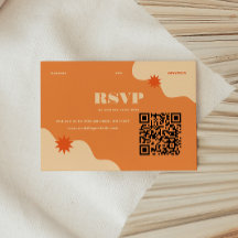 Código QR de Casamento de Verão Colorido Minimalis