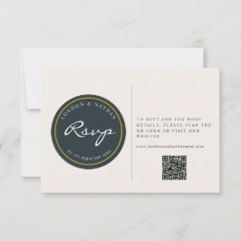 Cartão RSVP Código QR de Casamento Flamental Botânico Vibrante