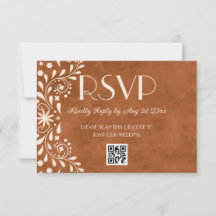código QR de casamento floral mexicano