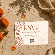 código QR de casamento floral Talavera neutro