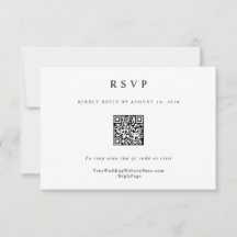 Código QR de Casamento Moderno Elegante Simples Cl