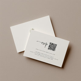 Cartão RSVP Código QR de Casamento na Praia de Bege Arenoso
