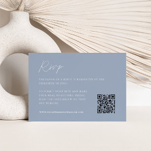 Cartão RSVP Código QR de Casamento Oculto do Bei