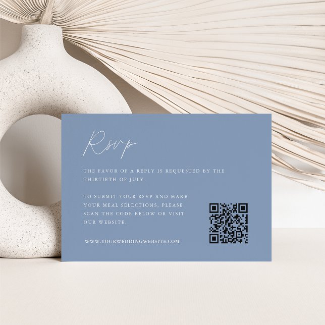 Cartão RSVP Código QR de Casamento Oculto do Bei (Criador carregado)