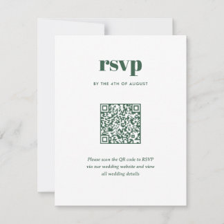 Cartão RSVP Código QR de Combinação de Casamento de Combinação