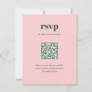 Cartão RSVP Código QR de Combinação de Casamento de Combinação