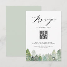 Código QR de Floresta Sempre Verde com Neve Casame