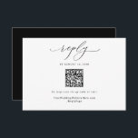Cartão RSVP Código QR do Casamento vintage Elegante Simples<br><div class="desc">Faça uma impressão duradoura em seus convidados com nossa sofisticada placa RSVP. Com um design de texto clássico e um simples olhar moderno, este cartão complementará perfeitamente a sua suíte de papelaria de casamento. Impresso em papel de qualidade superior, cada cartão é personalizado com seu texto personalizado, garantindo que ele...</div>