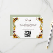Código QR do Site de Casamento de Girassóis Rosas 