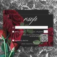 Código QR Floral das Rosas vermelhas de Sangue do