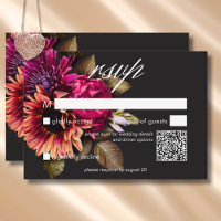 Código QR Floral Sunset da Elegante Vibrante Solar