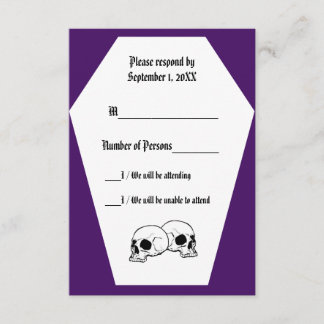Cartão RSVP Coffin Ivory (Indigo)