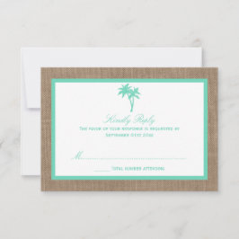 Cartão RSVP Coleção de Casamentos de Palmeiras Tropicais