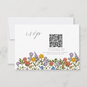 Cartão RSVP Colorida Cor de Água do Jardim Casamento de Flores