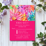 Cartão RSVP Colorida Escolha de Refeições de Casamento Floral<br><div class="desc">Colorida Modern Tropical Watercolor Floral Wedding Meal Choice RSVP Card apresenta flores tropicais coloridas com cor d'água em rosa,  púrpura,  laranja,  verde e turquesa com suas informações RSVP personalizadas abaixo com a escolha de entrada em tipografia elegante de roteiro de caligrafia branca. Projetado para você pelo Evco Studio www.zazzle.com/store/evcostudio</div>