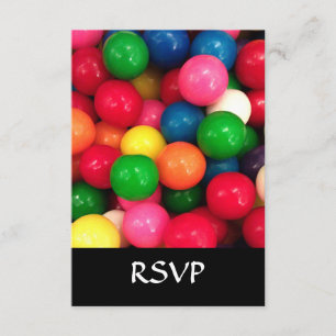 Cartão RSVP Colorida Gum Ball Candy