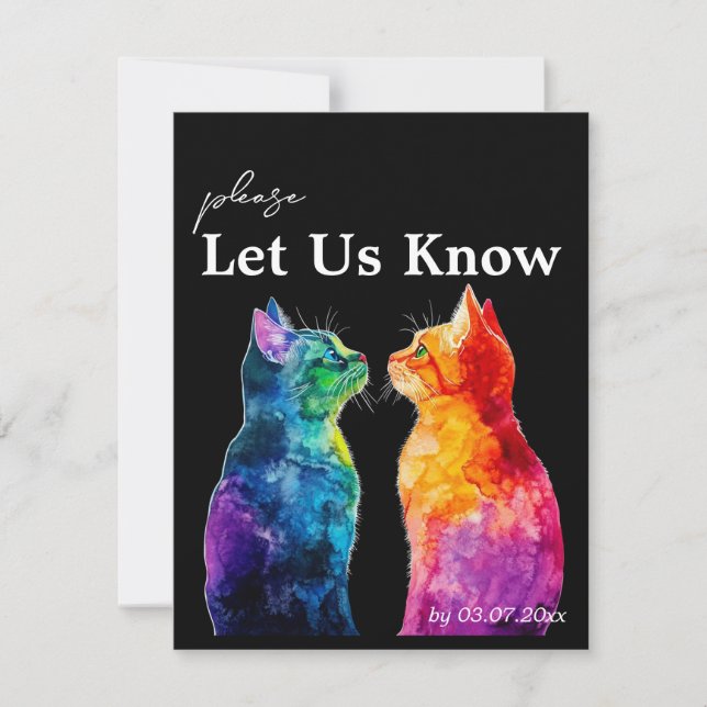 Cartão RSVP Com Pedido De Música Exatamente O Seu Casamento (Frente)