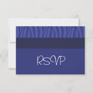Cartão RSVP Confirmação de Casamento Azul Real