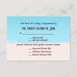 Cartão RSVP Confirmação de Casamento - Estilo Praia