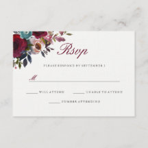 Confirmação de Casamento Floral em Aquarela Vermel