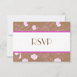 Cartão RSVP Confirmação de Casamento Lésbico Gay Chic Duas Noi