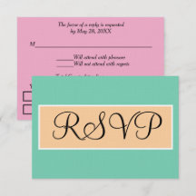 Confirmação de Casamento Verde Marinho Rosa