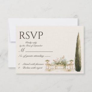 Cartão RSVP Confirmação de Destino Lago de Como