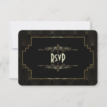 Confirmação de Presença Casamento Estilo Gatsby Ar