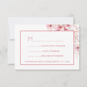 Cartão RSVP Confirmação de Presença de Flores Silvestres Boho