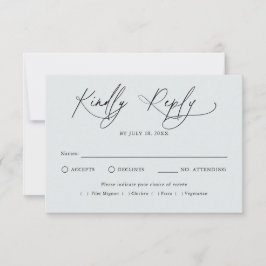 Cartão RSVP Confirmação de Presença em Casamento com Letra Mod