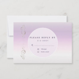 Cartão RSVP Confirmação de Presença Lavanda Fresca