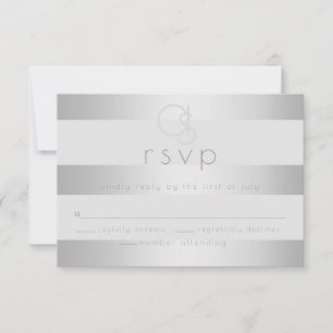 Cartão RSVP Confirmação de Presença no Casamento    Monograma 