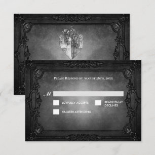 Cartão RSVP Confirmação de Presença para Casamento Alternativo