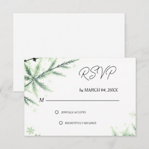 Cartão RSVP Confirmação de Presença para Casamento Clássico El