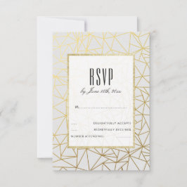 Cartão RSVP Confirmação de Presença para Casamento Clássico em