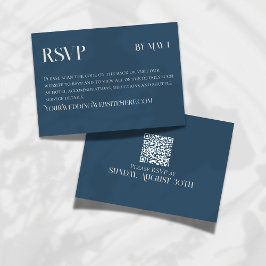 Cartão RSVP Confirmação de Presença para Casamento Clássico Ma