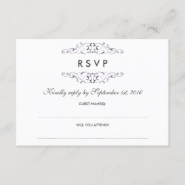 Cartão RSVP Confirmação de Presença para Casamento com Floresc