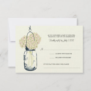 Cartão RSVP Confirmação de Presença para Casamento com Hortêns