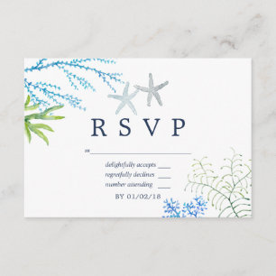 Cartão RSVP Confirmação de Presença para Casamento com Tema de