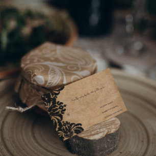 Cartão RSVP Confirmação de Presença para Casamento Damasco Pre