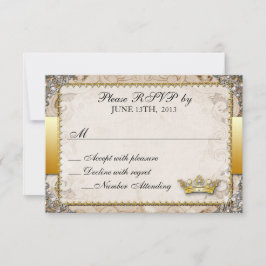 Cartão RSVP Confirmação de Presença para Casamento de Conto de
