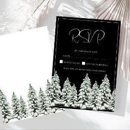 Cartão RSVP Confirmação de Presença para Casamento Elegante na
