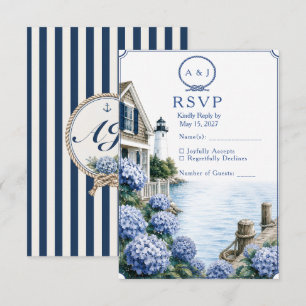 Cartão RSVP Confirmação de Presença para Casamento em Cottage