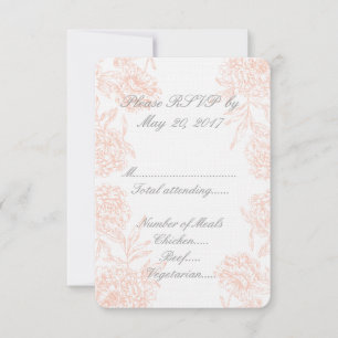 Cartão RSVP Confirmação de Presença para Casamento Floral Vint