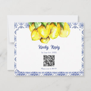 Cartão RSVP Confirmação de Presença para Casamento Italian Lem