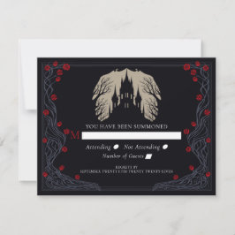 Cartão RSVP Confirmação de Presença para Casamento no Castelo
